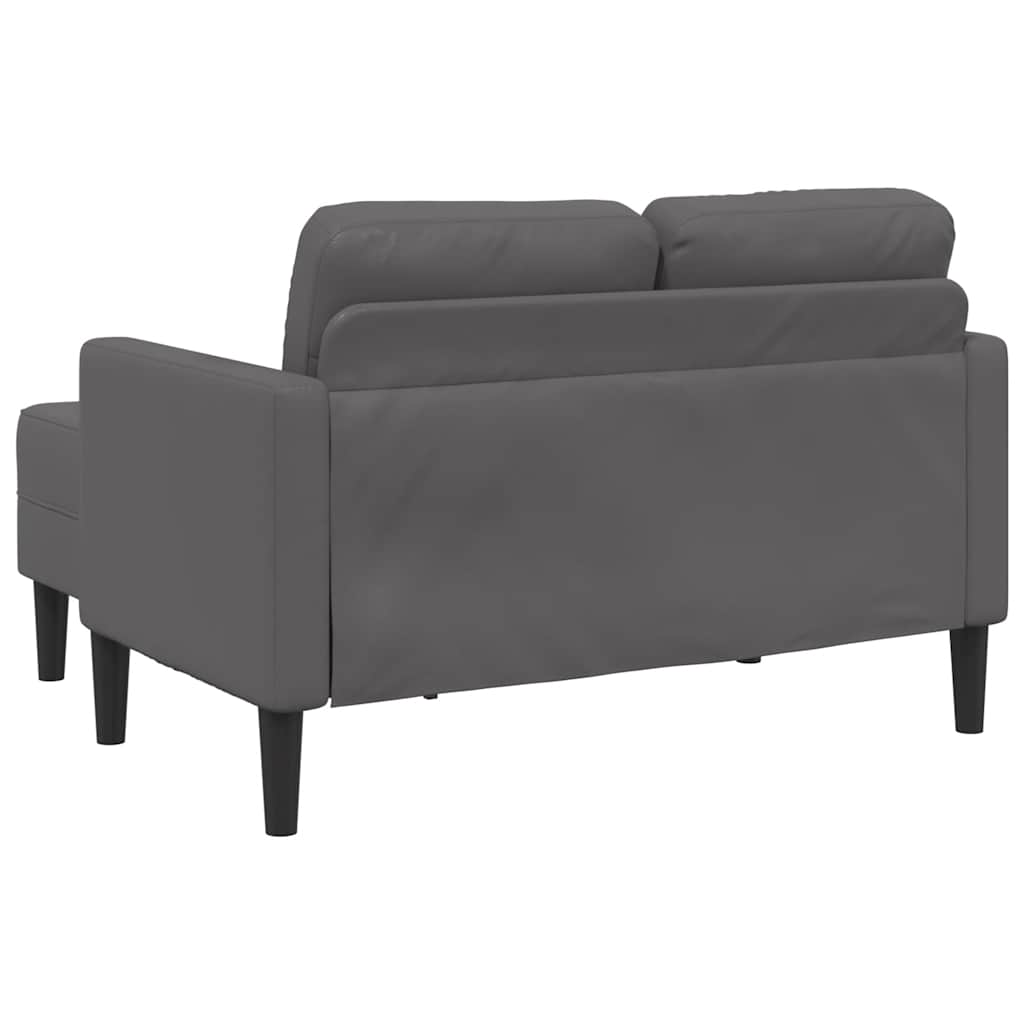 2-Sitssoffa Med Schäslong L-Formad 125 Cm Konstläder