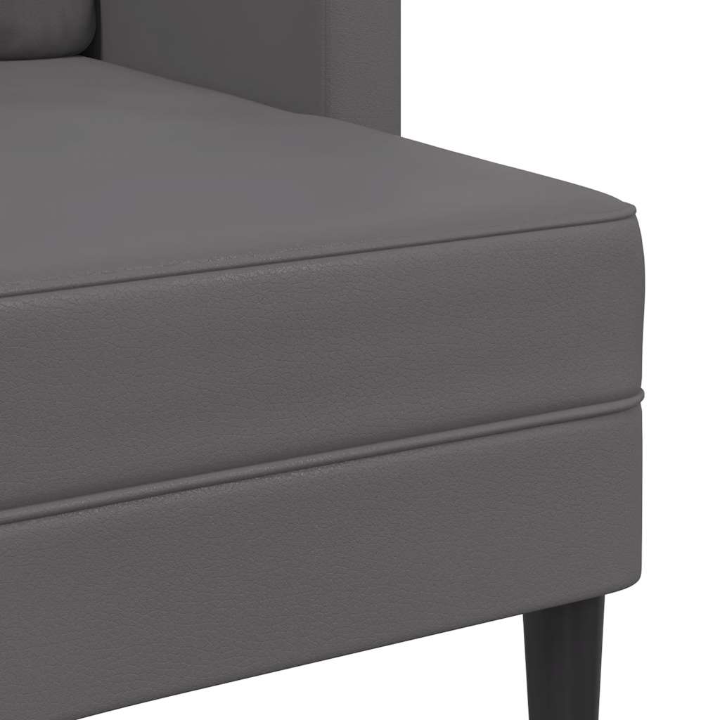 2-Sitssoffa Med Schäslong L-Formad 125 Cm Konstläder