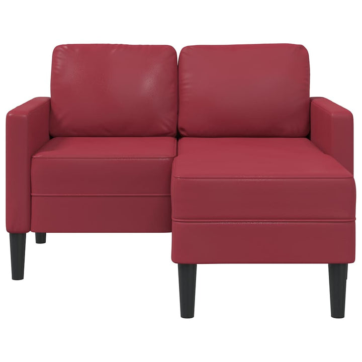 2-Sitssoffa Med Schäslong L-Formad 125 Cm Konstläder