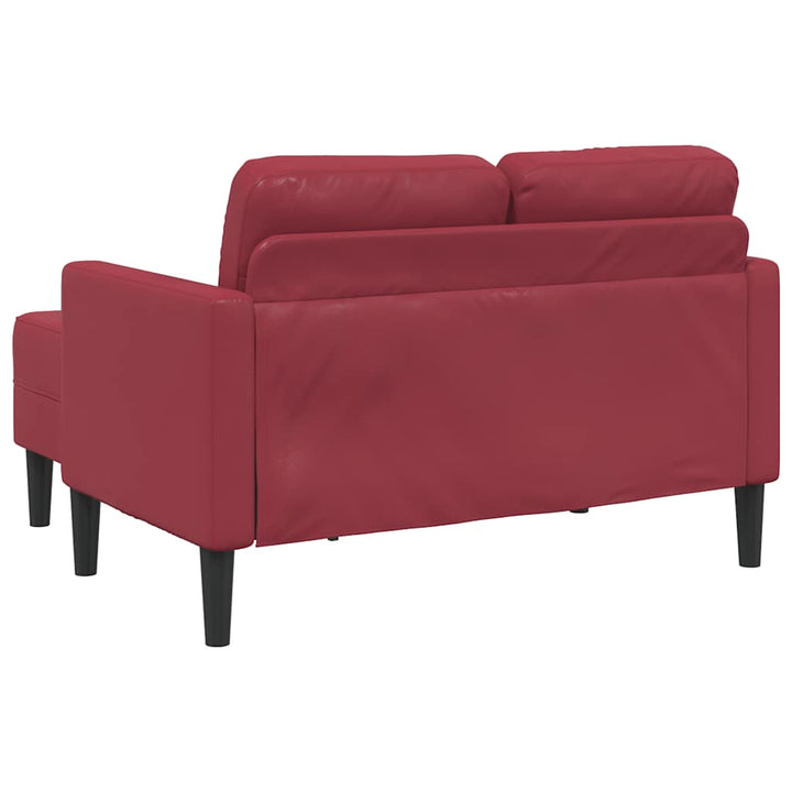 2-Sitssoffa Med Schäslong L-Formad 125 Cm Konstläder