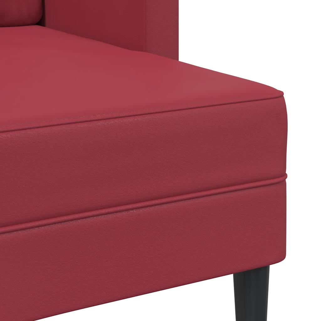 2-Sitssoffa Med Schäslong L-Formad 125 Cm Konstläder