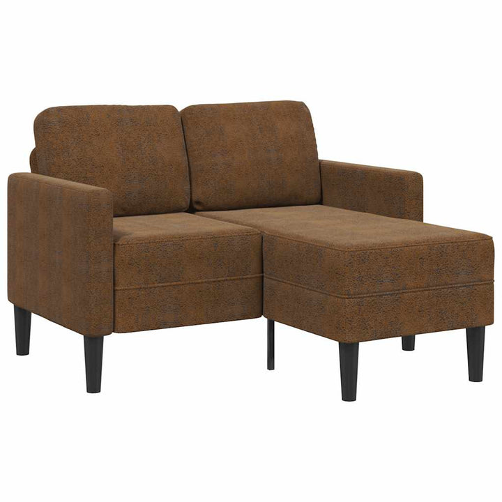 2-Sitssoffa Med Schäslong L-Formad 125 Cm Konstläder