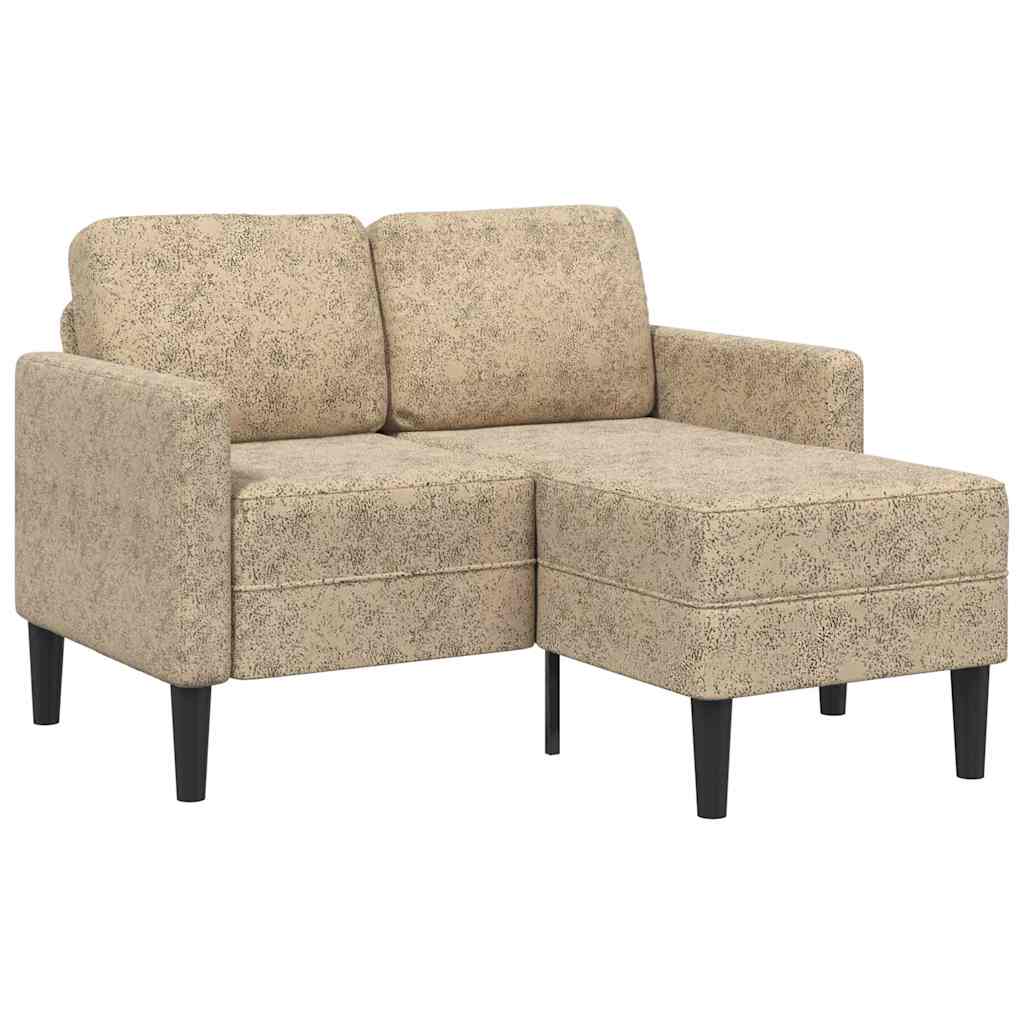 2-Sitssoffa Med Schäslong L-Formad 125 Cm Konstläder