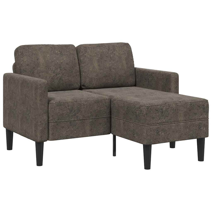 2-Sitssoffa Med Schäslong L-Formad 125 Cm Konstläder