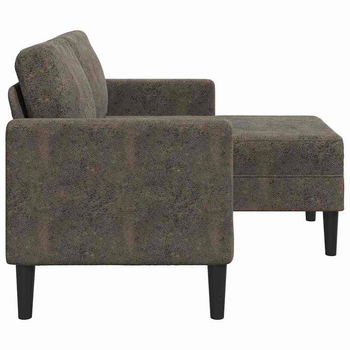 2-Sitssoffa Med Schäslong L-Formad 125 Cm Konstläder