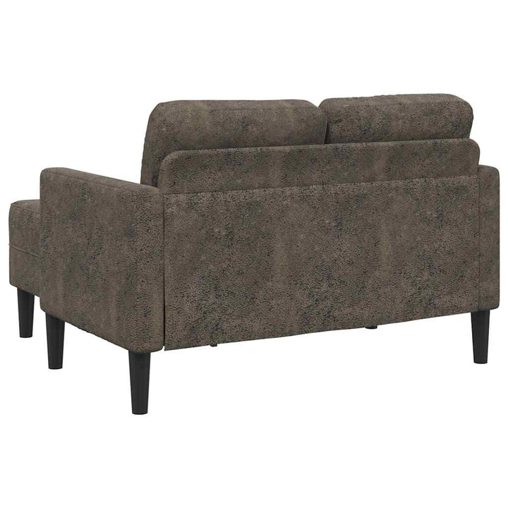 2-Sitssoffa Med Schäslong L-Formad 125 Cm Konstläder