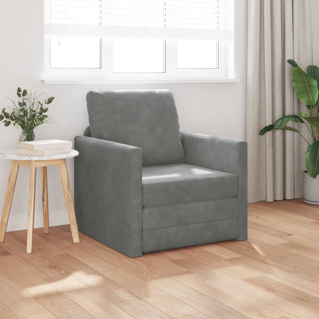 Soffsäng Mörkgrå 74 X 77 X 81 Cm Sammet
