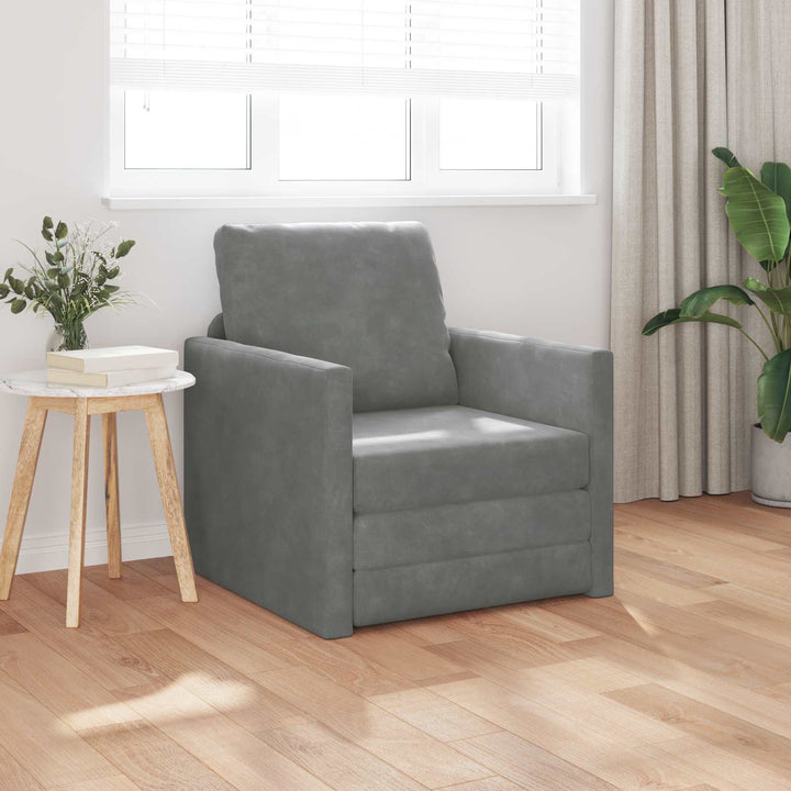 Soffsäng Mörkgrå 74 X 77 X 81 Cm Sammet
