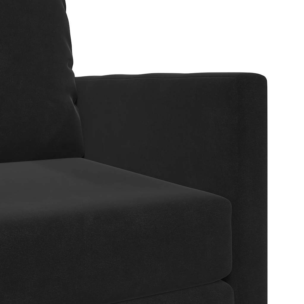 Soffsäng Svart 74 X 77 X 81 Cm Sammet