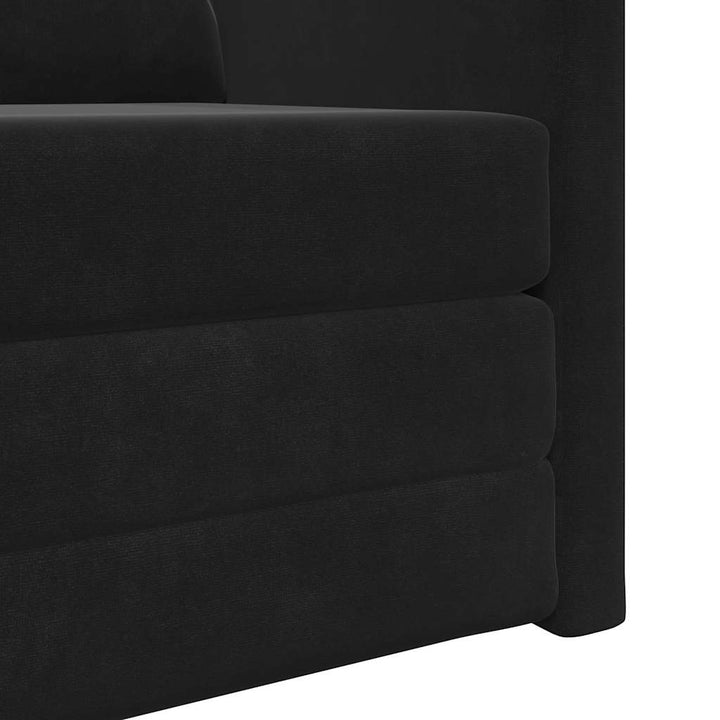 Soffsäng Svart 74 X 77 X 81 Cm Sammet