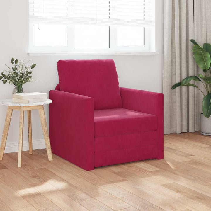 Soffsäng Vinröd 74 X 77 X 81 Cm Sammet