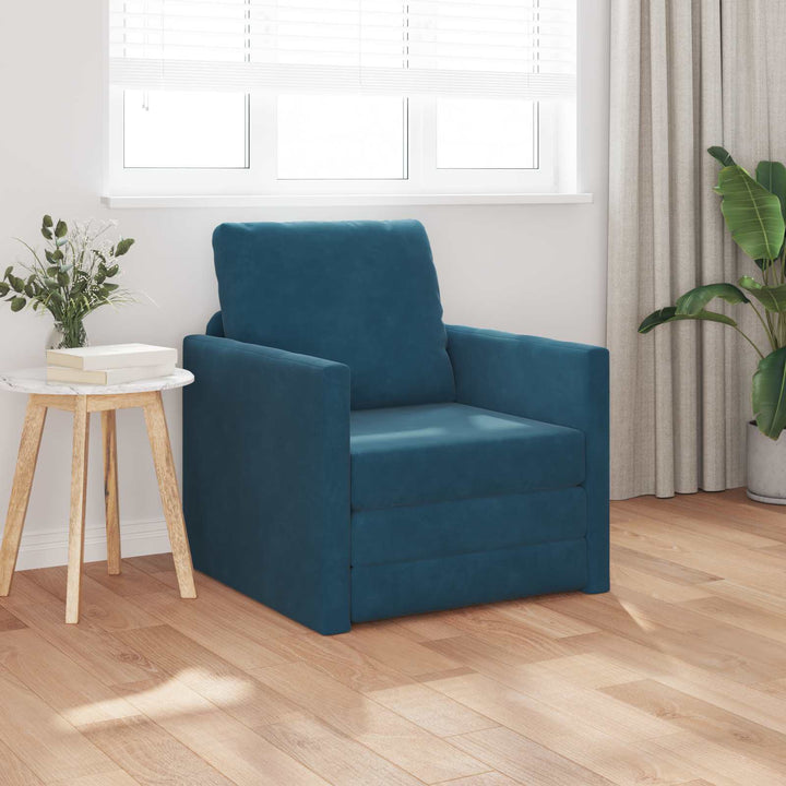 Soffsäng Blå 74 X 77 X 81 Cm Sammet