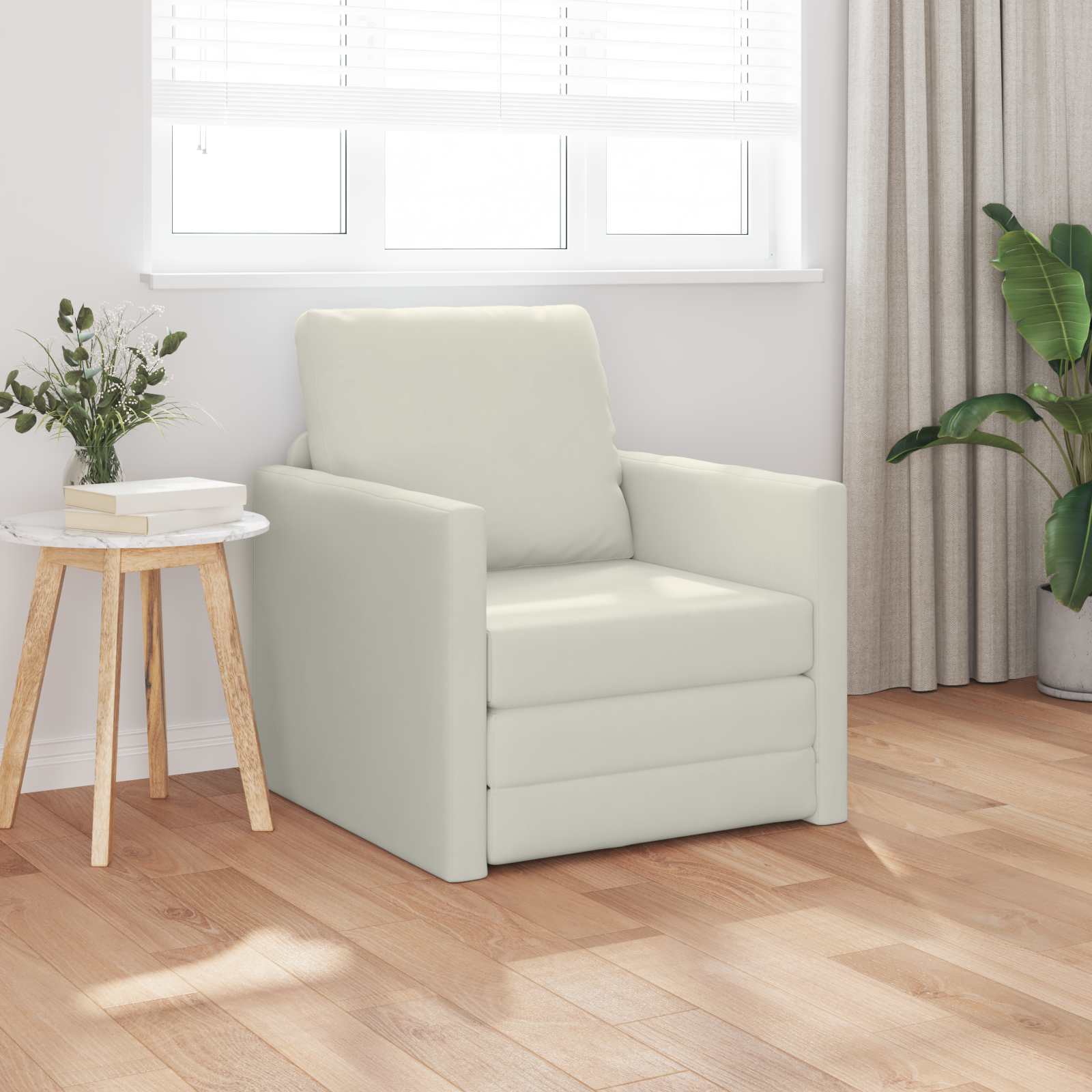 Soffsäng Kräm 74 X 77 X 81 Cm Sammet
