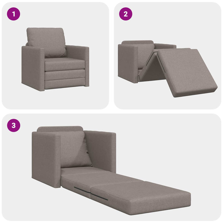 Soffsäng Taupe 74 X 77 X 81 Cm Tyg