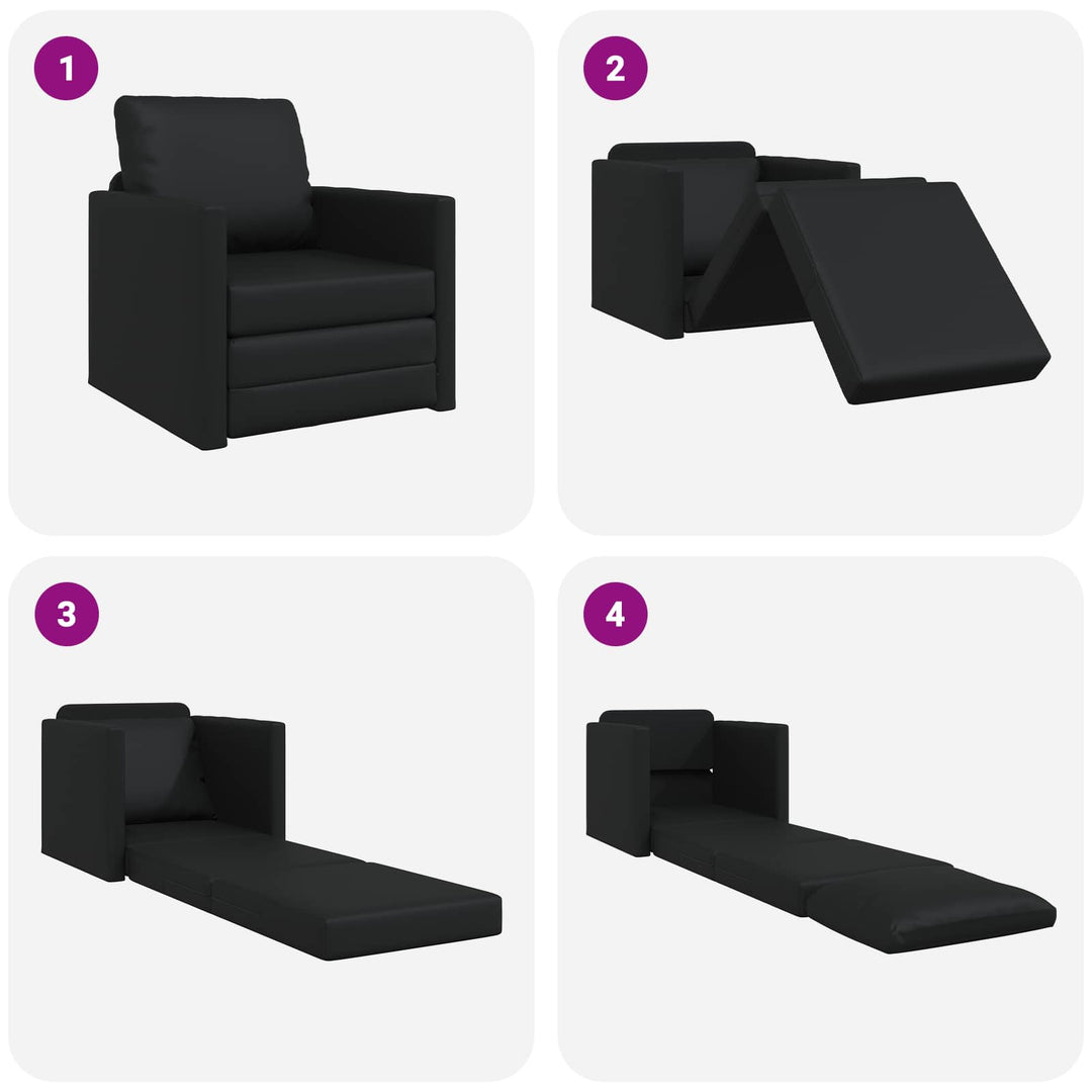 Soffsäng 60Cm Svart Konstläder