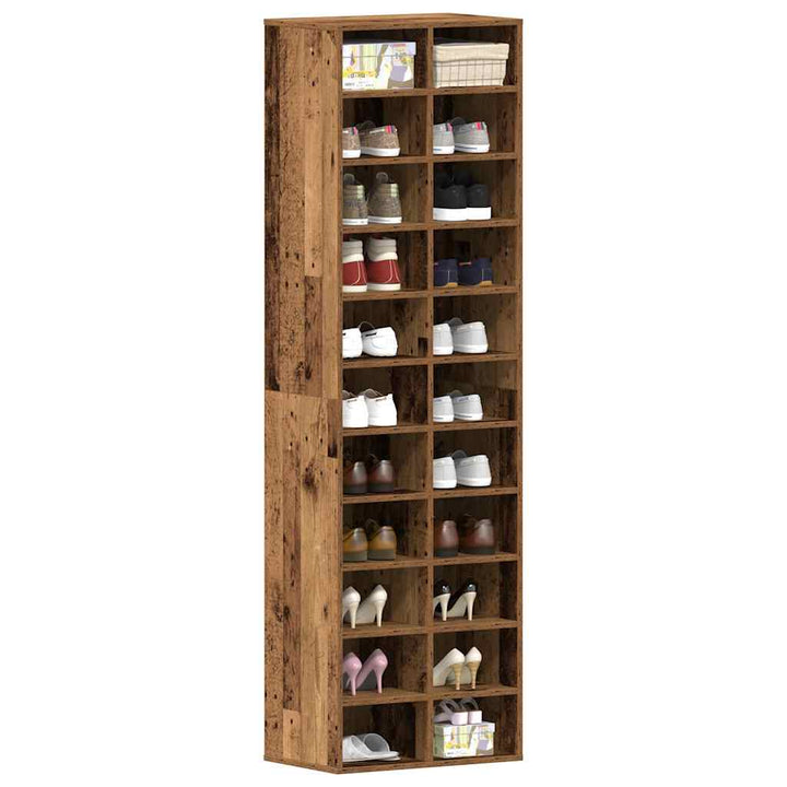 Skoskåp Sonoma-Ek 54X34X183 Cm Konstruerat Trä