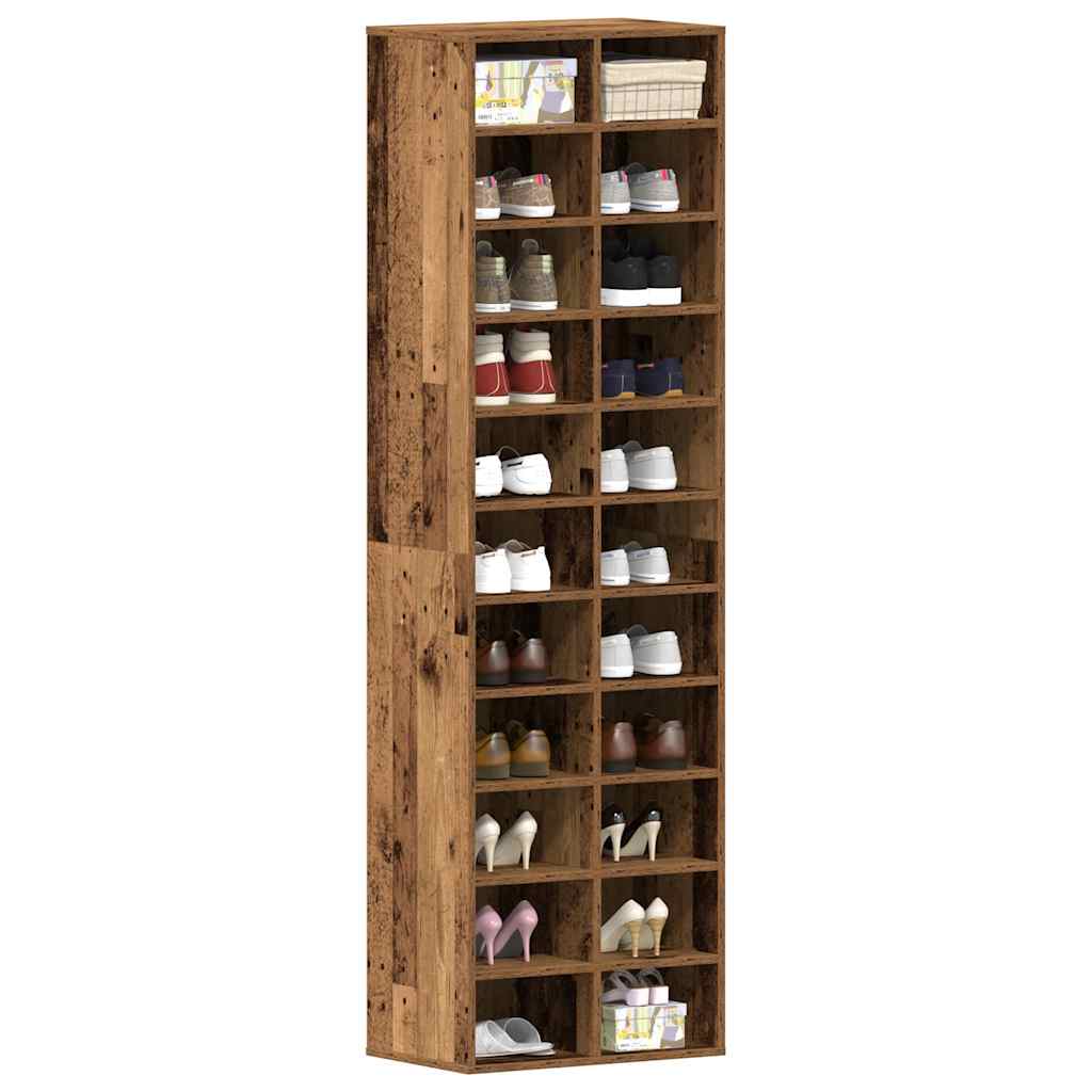 Skoskåp Sonoma-Ek 54X34X183 Cm Konstruerat Trä