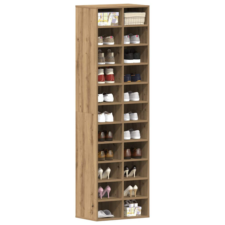 Skoskåp Sonoma-Ek 54X34X183 Cm Konstruerat Trä