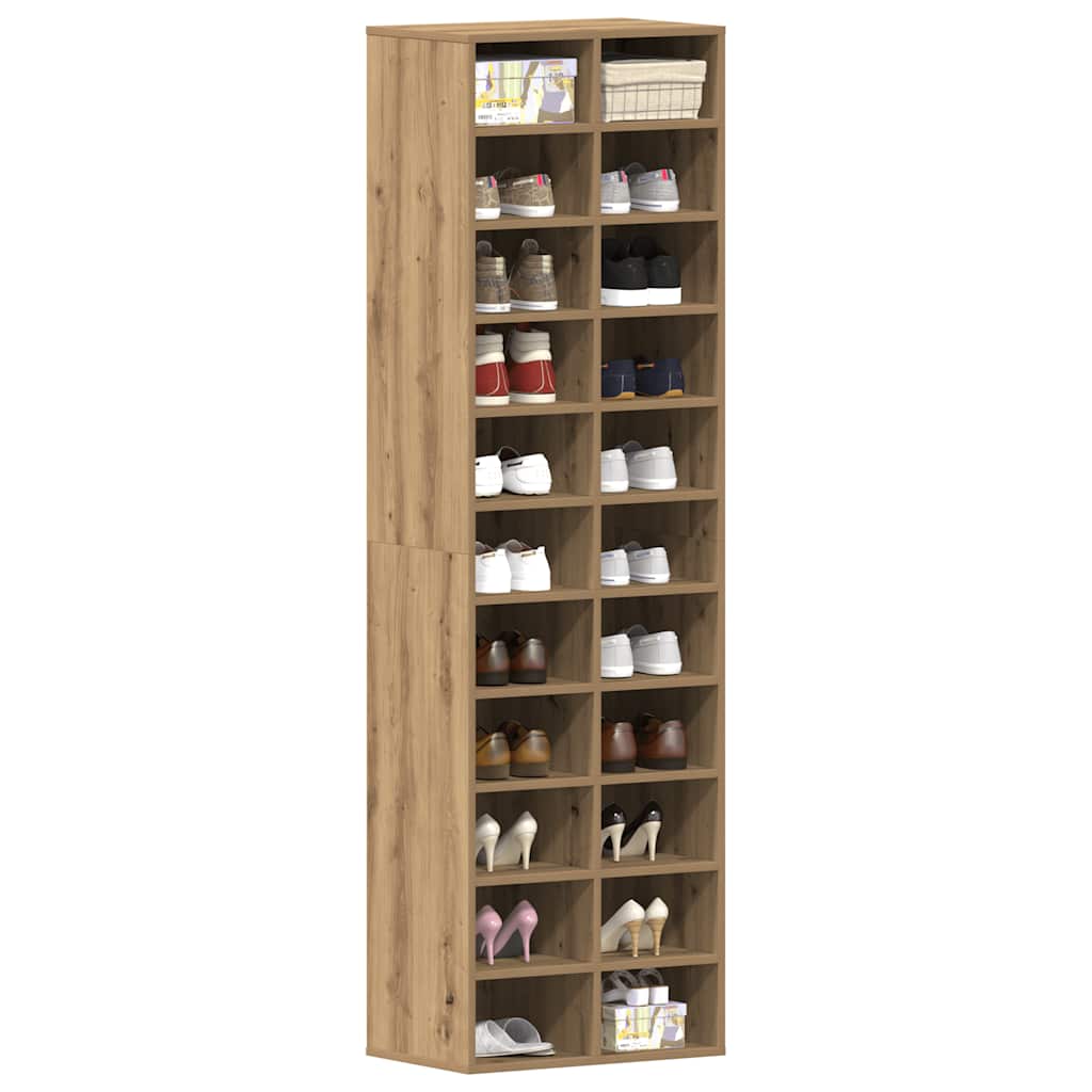 Skoskåp Sonoma-Ek 54X34X183 Cm Konstruerat Trä
