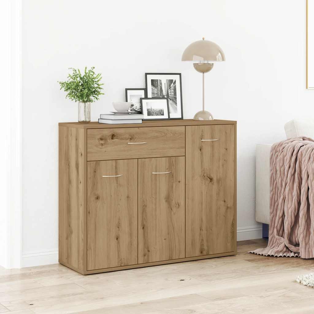 Skänk Hantverksmässig Ek 88X30X70 Cm Konstruerat Trä