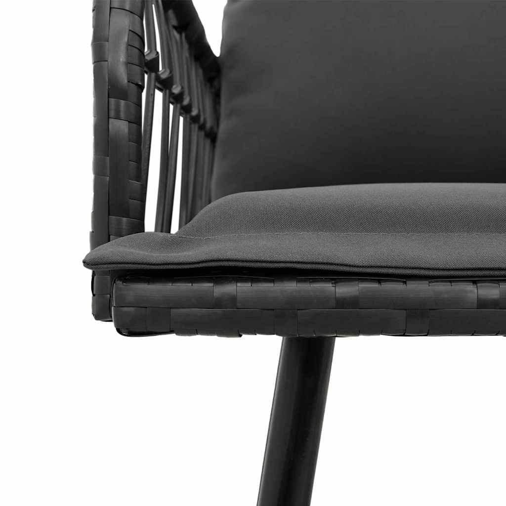 Trädgårdsoffset 2 Pcs Svart Konstrotting