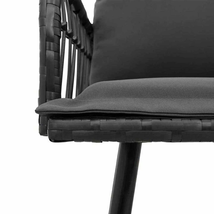 Trädgårdsoffset 2 Pcs Svart Konstrotting
