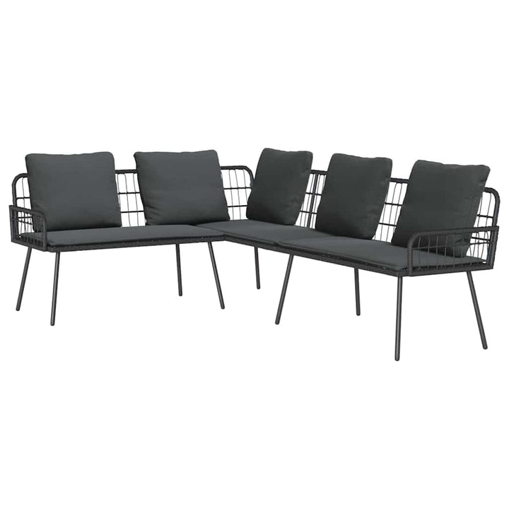 Trädgårdsoffset 2 Pcs Svart Konstrotting