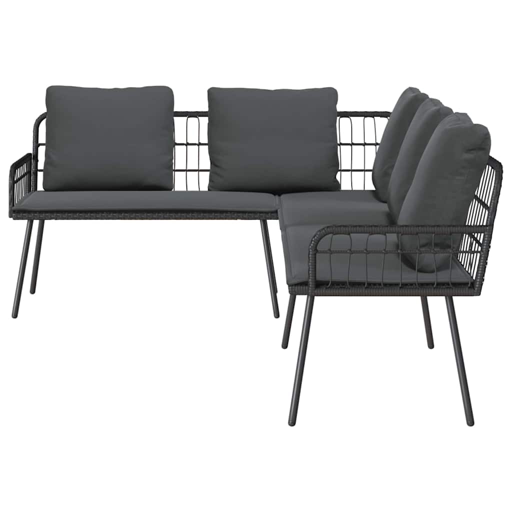 Trädgårdsoffset 2 Pcs Svart Konstrotting