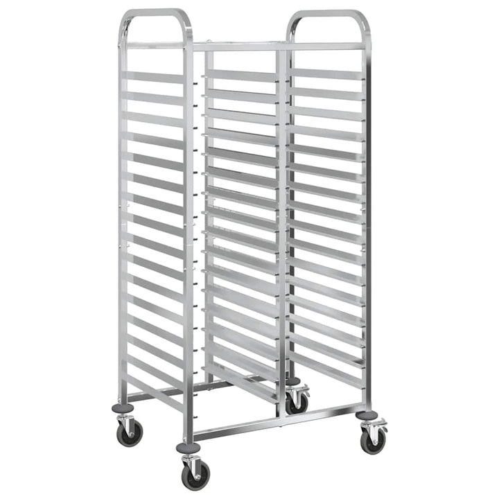Brickvagn Med 32 Gn-Behållare 75X55X162,5 Cm Rostfritt Stål