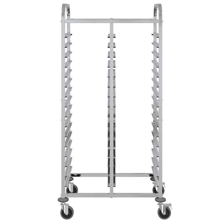 Brickvagn Med 32 Gn-Behållare 75X55X162,5 Cm Rostfritt Stål