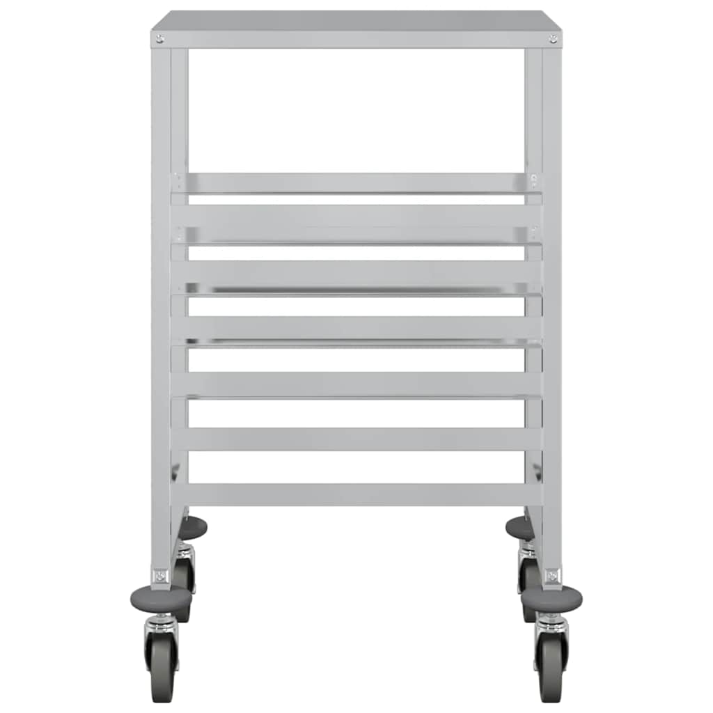 Brickvagn Med 6 Gn-Behållare 39X55X87 Cm Rostfritt Stål