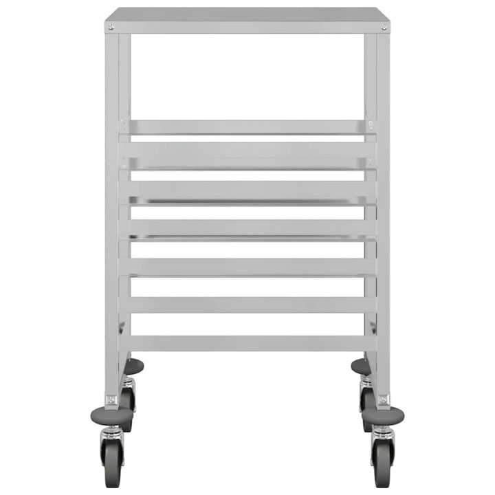 Brickvagn Med 6 Gn-Behållare 39X55X87 Cm Rostfritt Stål