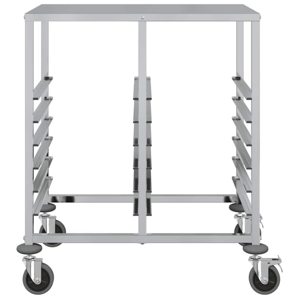 Brickvagn Med 12 Gn-Behållare 75X55X87 Cm Rostfritt Stål