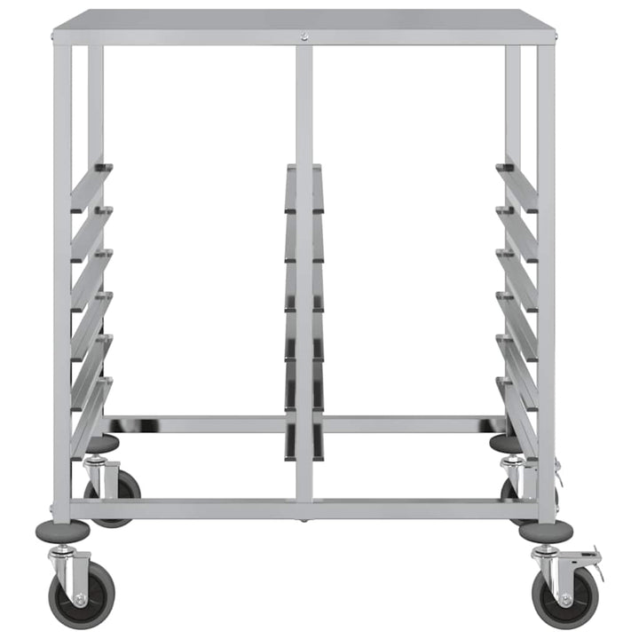 Brickvagn Med 12 Gn-Behållare 75X55X87 Cm Rostfritt Stål
