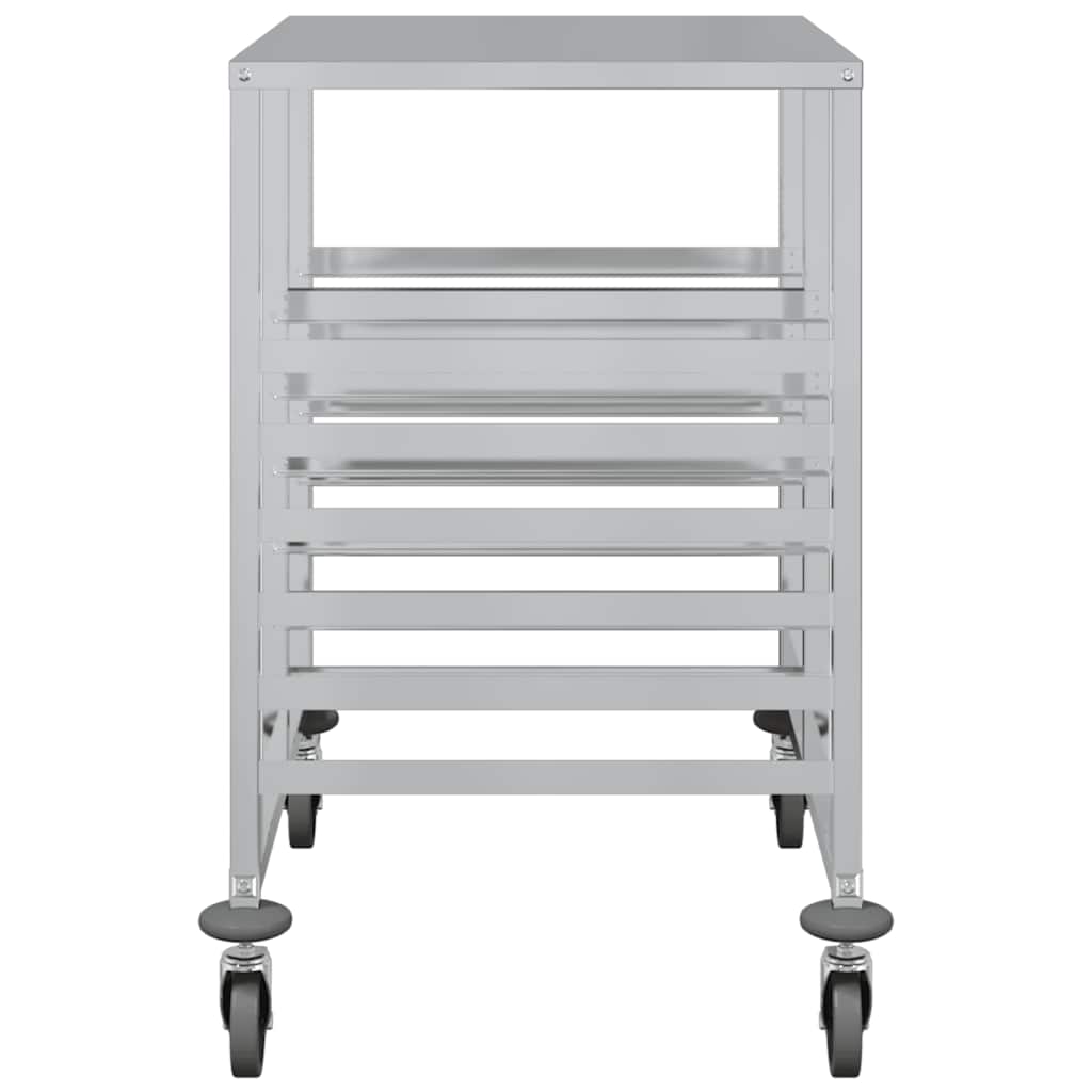 Brickvagn Med 12 Gn-Behållare 75X55X87 Cm Rostfritt Stål