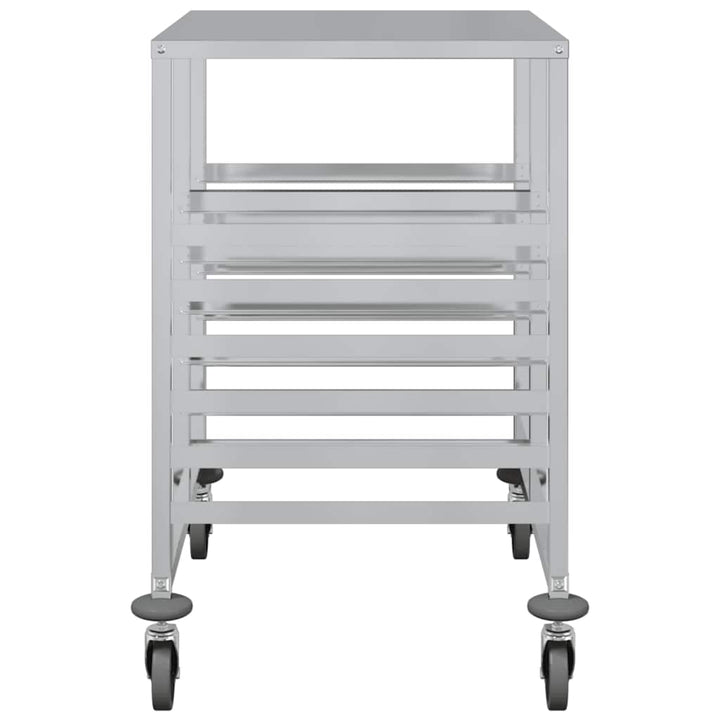 Brickvagn Med 12 Gn-Behållare 75X55X87 Cm Rostfritt Stål