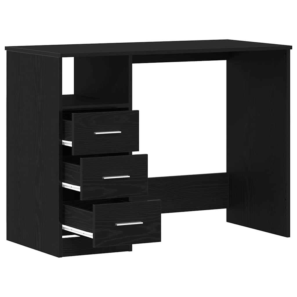 Skrivbord Med Lådor 102X50X76 Cm Konstruerat Trä