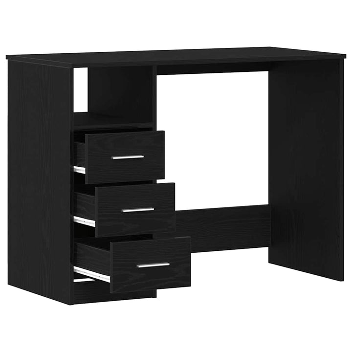 Skrivbord Med Lådor 102X50X76 Cm Konstruerat Trä