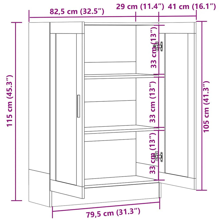 Bokhylla 82,5X30,5X Konstruerat Trä