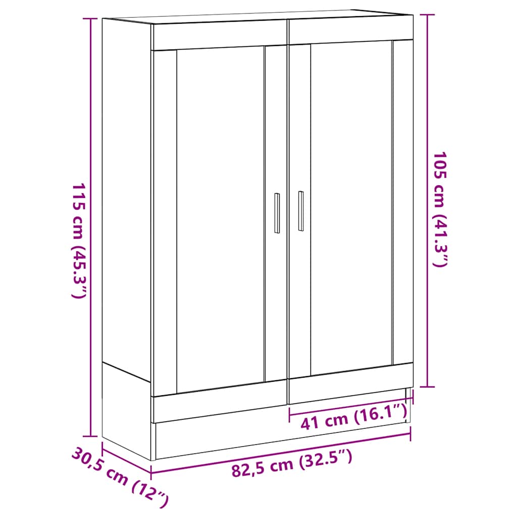 Bokhylla 82,5X30,5X Konstruerat Trä