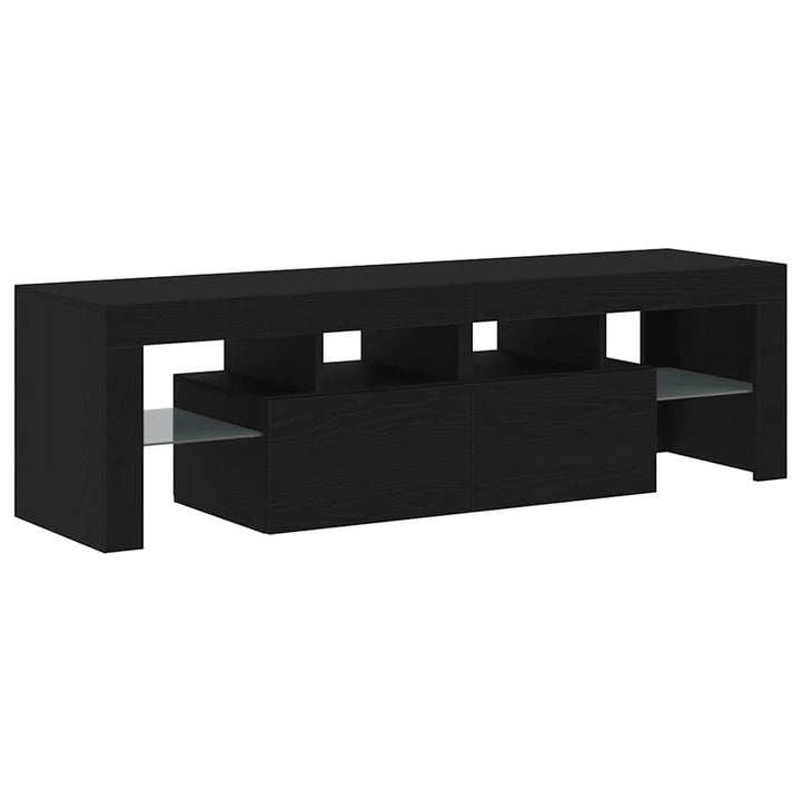 Tv-Bänk Med Led-Lampor 140X36,5X40 Cm Konstruerat Trä