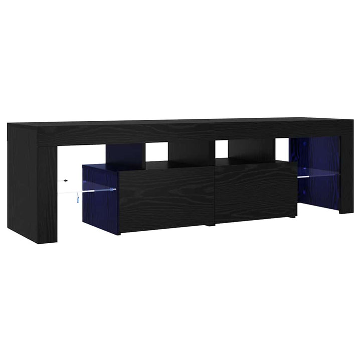 Tv-Bänk Med Led-Lampor 140X36,5X40 Cm Konstruerat Trä