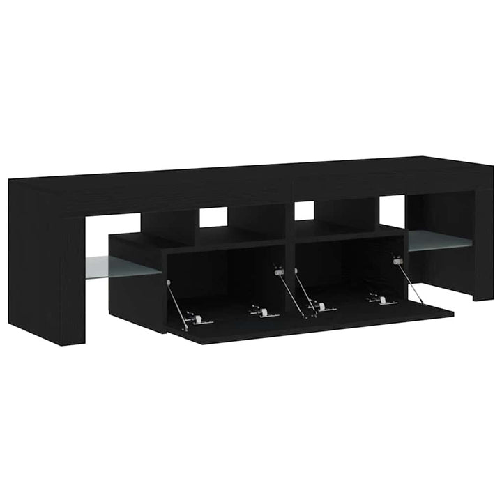 Tv-Bänk Med Led-Lampor 140X36,5X40 Cm Konstruerat Trä