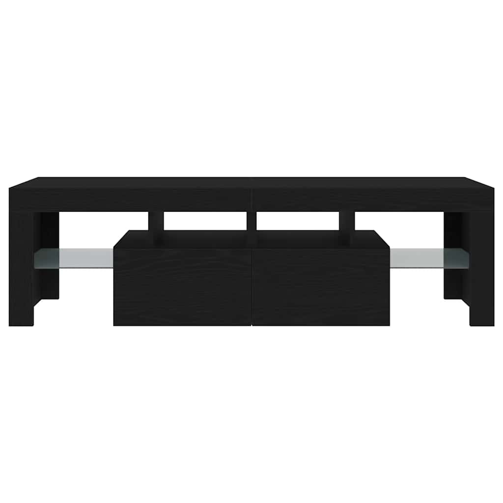 Tv-Bänk Med Led-Lampor 140X36,5X40 Cm Konstruerat Trä