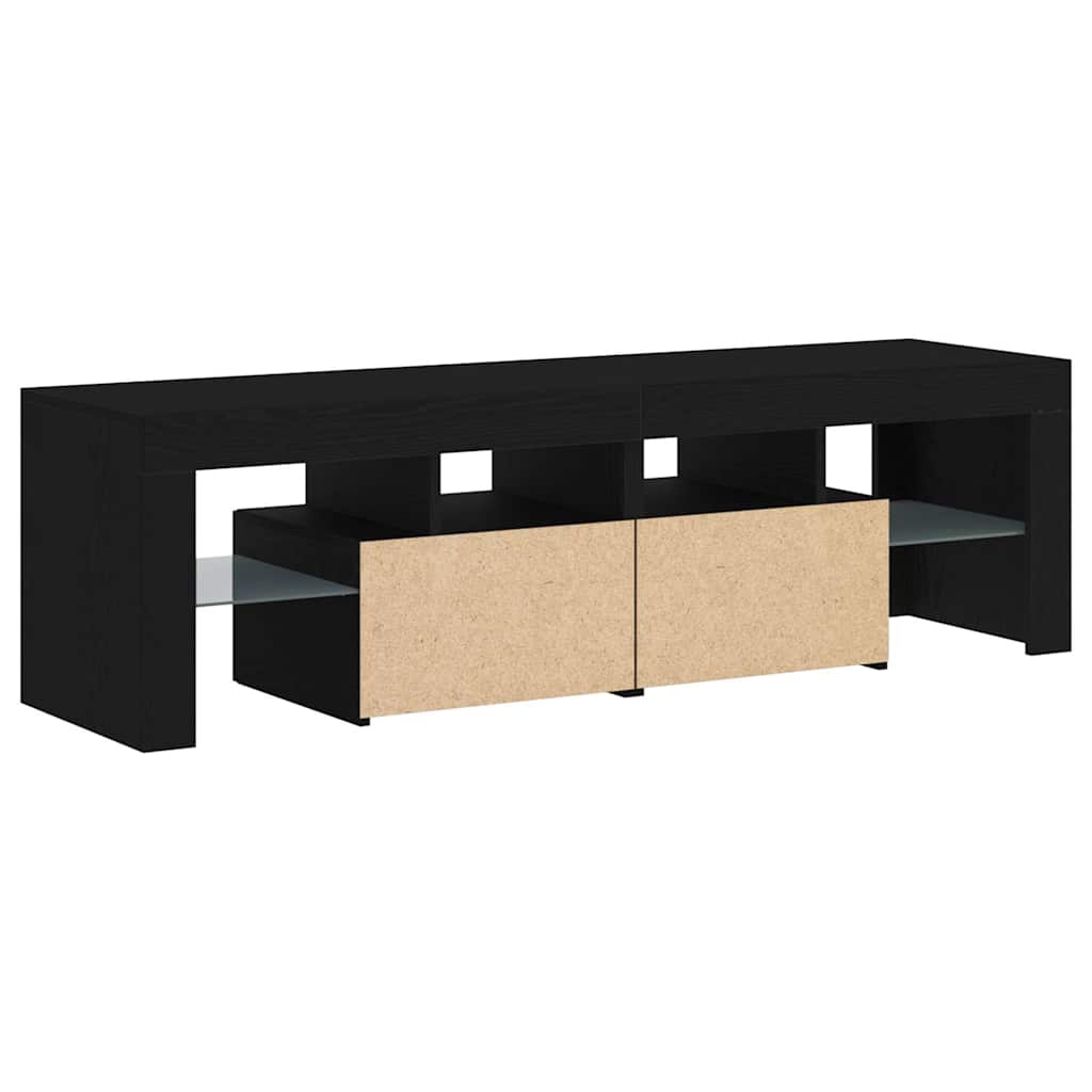 Tv-Bänk Med Led-Lampor 140X36,5X40 Cm Konstruerat Trä