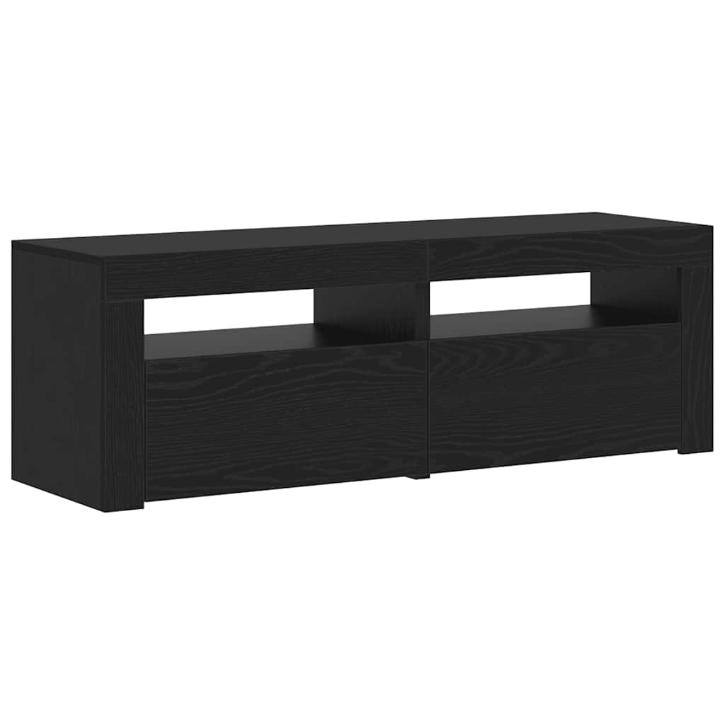 Tv-Bänk Med Led-Lampor 120X35X40 Cm Konstruerat Trä