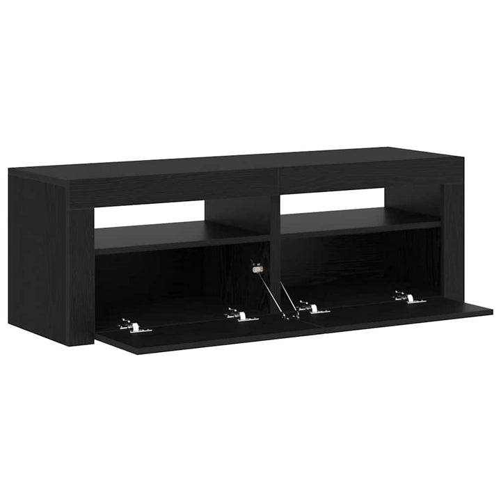 Tv-Bänk Med Led-Lampor 120X35X40 Cm Konstruerat Trä