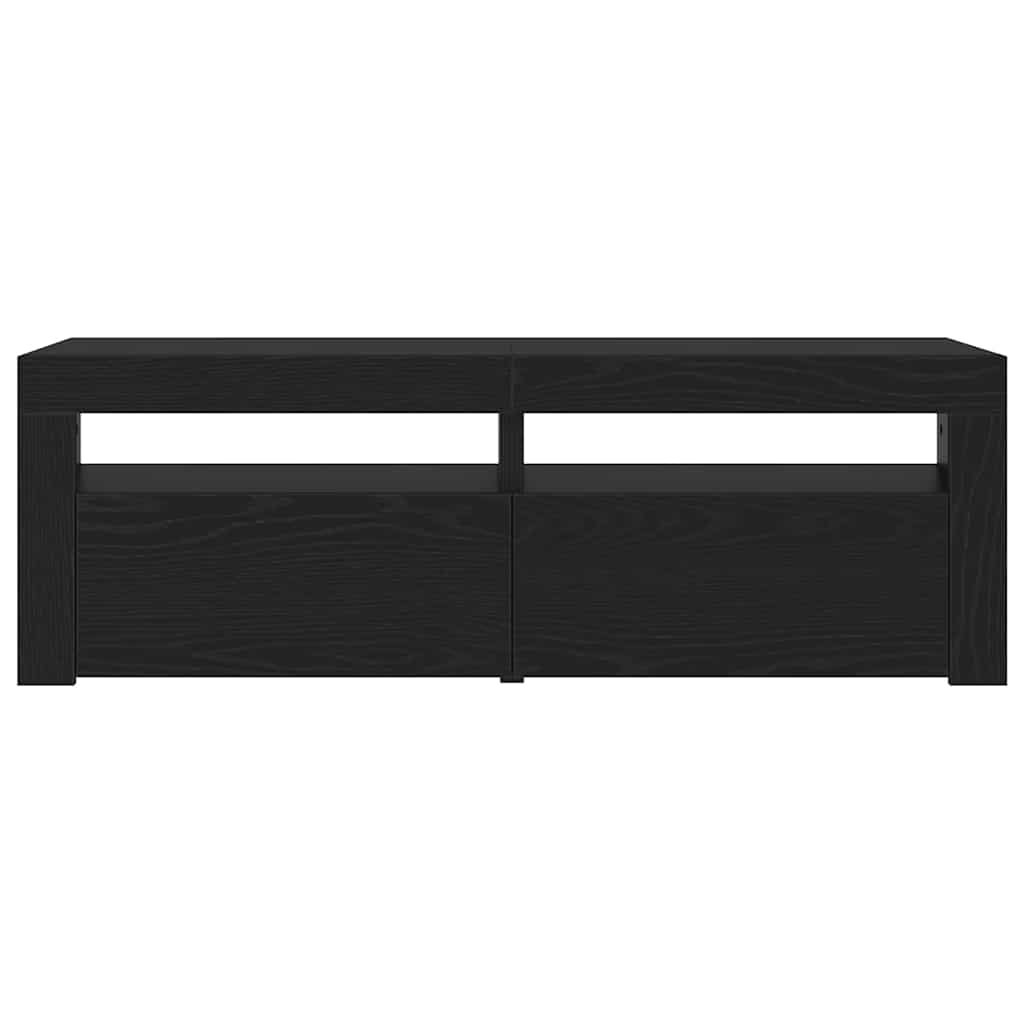 Tv-Bänk Med Led-Lampor 120X35X40 Cm Konstruerat Trä