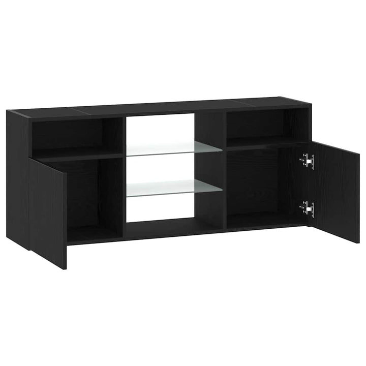Tv-Bänk Med Led-Lampor 120X30X50 Cm Konstruerat Trä