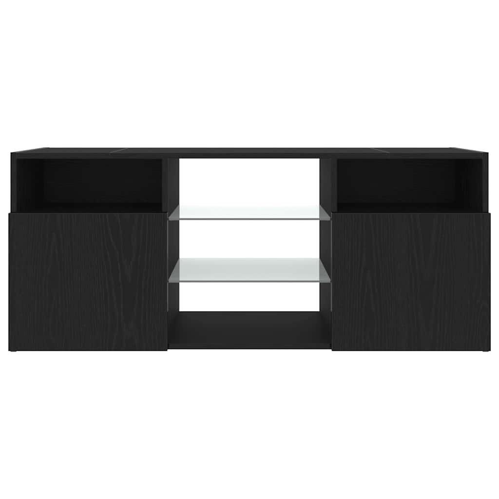 Tv-Bänk Med Led-Lampor 120X30X50 Cm Konstruerat Trä